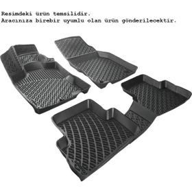 Rizline Volkswagen Crafter 2013 Sonrası Uyumlu 3D Siyah Havuzlu Paspas