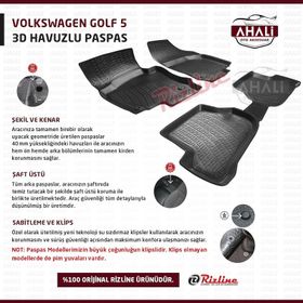 Rizline Volkswagen Golf 3D Havuzlu Paspas