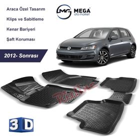 Rizline Volkswagen Golf 7 2012 Sonrasi Siyah 3D Havuzlu Paspas