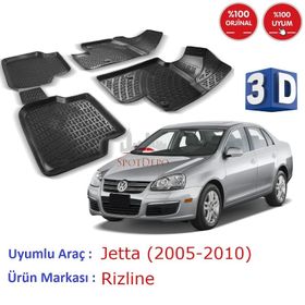 Rizline Volkswagen Jetta 2005-2010 Bej 3D Havuzlu Paspas