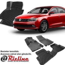 Rizline Volkswagen Jetta 2011 Sonrası 3D Araca Özel Havuzlu Paspas