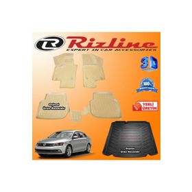 Rizline Volkswagen Jetta 2011 Sonrası 3D Bagaj Havuzu Paspası