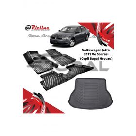 Rizline Volkswagen Jetta 2011 ve Sonrası Paspas ve Cepli Bagaj Havuzu Set