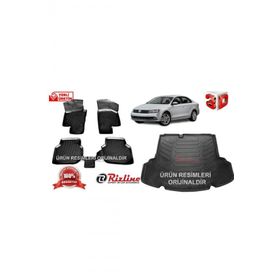 Rizline Volkswagen Jetta 2015-2019 Cepli 3D Paspas + Bagaj Havuzu Set