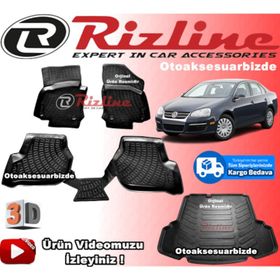 Rizline Volkswagen Jetta Paspası Siyah 2006-2011 Arası 3D Bagaj Havuzu