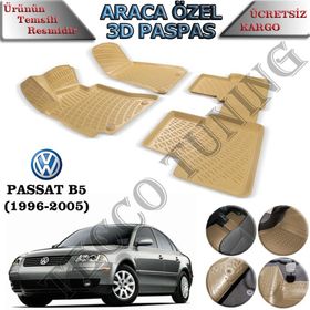 Rizline Volkswagen Passat B5 Bej 3D Havuzlu Paspas