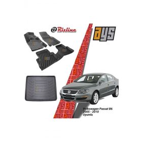 Rizline Volkswagen Passat B6 2005-2010 3D Havuzlu Paspas + Bagaj Havuzu