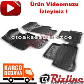 Rizline Volkswagen Passat B6 Siyah Sedan 2005-2010 Aras 3D Havuzlu Paspas