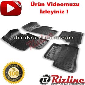 Rizline Volkswagen Passat B6 Siyah Sedan 2005-2010 Aras 3D Havuzlu Paspas