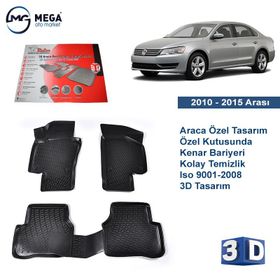 Rizline Volkswagen Passat B7 B6 CC 2010-2015 3D Havuzlu Paspas