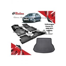 Rizline Volkswagen Passat Cc 2008-2011 Uyumlu Paspas ve Bagaj Havuzu Set