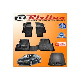Rizline Volkswagen Passat CC 3D Paspas + 3D Bagaj Havuzu 2008-2012 Arası Siyah Set