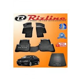 Rizline Volkswagen Passat CC 3D Paspas + 3D Bagaj Havuzu 2012-2020 Arası Siyah Set