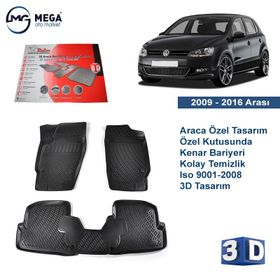 Rizline Volkswagen Polo 6R 2009-2017 3D Havuzlu Oto Paspas