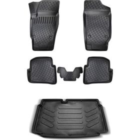 Rizline Volkswagen Polo 6R 2010 Siyah 3D Havuzlu Paspas
