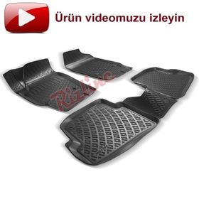 Rizline Volkswagen Polo Hb Siyah 2009-2016 Arası 3D Paspas ve Bagaj Havuzu