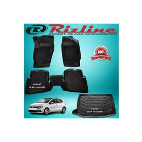 Rizline Volkswagen Polo Hb Siyah 2009-2016 Arası 3D Paspas ve Bagaj Havuzu