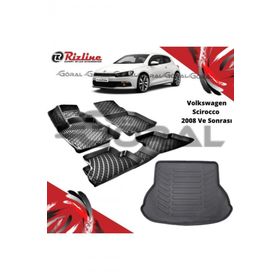 Rizline Volkswagen Scirocco 2008 ve Sonrası Paspas ve Bagaj Havuzu Set