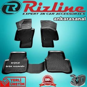 Rizline Volkswagen Tiguan 2007 2014 Siyah 3D Havuzlu Paspas
