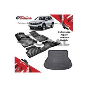 Rizline Volkswagen Tiguan 2008-2014 Uyumlu Paspas ve Bagaj Havuzu Set