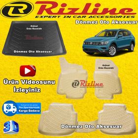 Rizline Volkswagen Tiguan 2015 Sonrası 3D Paspas Bagaj Havuzu