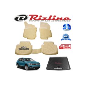 Rizline Volkswagen Tiguan 2015 Sonrası Bej 3D Paspas Bagaj Havuzu
