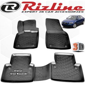 Rizline Volvo S40 2004 - 2012 Arası Siyah 3D Havuzlu Paspas