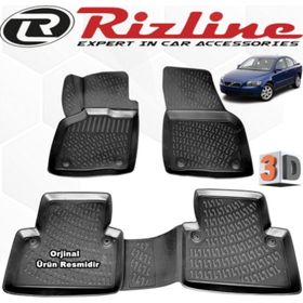 Rizline Volvo S40 2004 - 2012 Arası Siyah 3D Havuzlu Paspas
