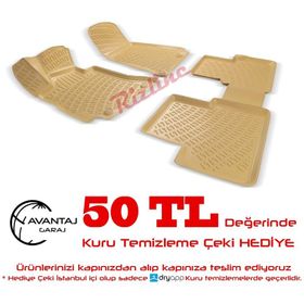 Rizline Volvo S60 2010 Sonrası Bej 3D Havuzlu Paspas