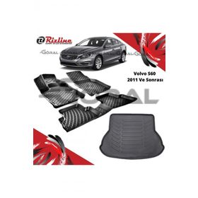 Rizline Volvo S60 2011 ve Sonrası Paspas ve Bagaj Havuzu Set