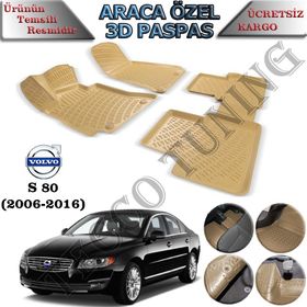 Rizline Volvo S80 2006-2016 3D Havuzlu Bej Paspas