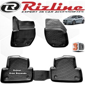 Rizline Volvo V40 2012 Sonrası Uyumlu 3D Siyah Havuzlu Paspas