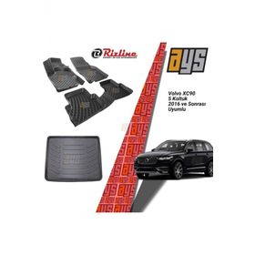 Rizline Volvo XC90 5 Koltuk 2016 Sonrası 3D Havuzlu Paspas+Bagaj Havuzu