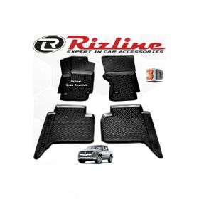 Rizline VW Amarok Siyah 2010 - 2020 Arası 4 Parça Set 3D Havuzlu Paspas