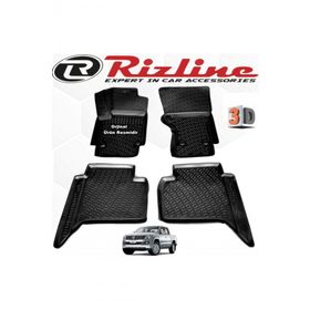Rizline VW Amarok Siyah 2010 - 2020 Arası 4 Parça Set 3D Havuzlu Paspas