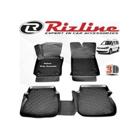 Rizline VW Caddy 2003 - 2010 Arası Siyah 3D Havuzlu Paspas