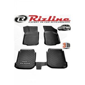 Rizline VW Golf 4 HB 1998 - 2004 Arası Siyah 4 Parça Set 3D Havuzlu Paspas