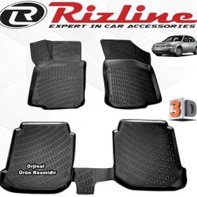 Rizline VW Golf 4 HB 1998 - 2004 Arası Siyah 4 Parça Set 3D Havuzlu Paspas