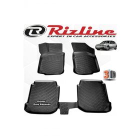 Rizline VW Golf 4 HB 1998 - 2004 Arası Siyah 4 Parça Set 3D Havuzlu Paspas