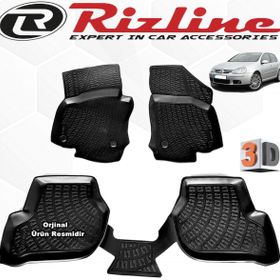 Rizline VW Golf 5 HB 2004 - 2009 Arası Siyah 4 Parça Set 3D Havuzlu Paspas