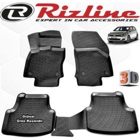 Rizline VW Golf 7 HB 2013 - 2020 Arası Siyah 4 Parça Set 3D Havuzlu Paspas