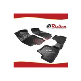 Rizline VW Golf 7 Siyah HB 2013-2019 Arası 4 Parça 3D Havuzlu Paspas