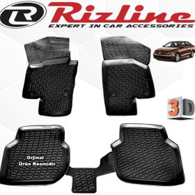 Rizline VW Jetta Sedan 2011 - 2015 Arası Siyah 4 Parça Set 3D Havuzlu Paspas