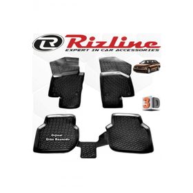 Rizline VW Jetta Sedan 2011 - 2015 Arası Siyah 4 Parça Set 3D Havuzlu Paspas