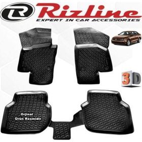 Rizline VW Jetta Sedan 2011 - 2015 Arası Siyah 4 Parça Set 3D Havuzlu Paspas