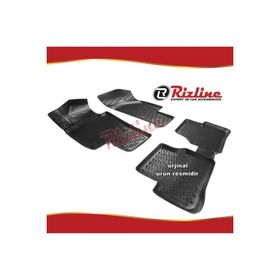 Rizline Vw Passat 3C Siyah B6 2005-2010 Arası 4 Parça 3D Havuzlu Paspas