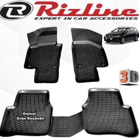 Rizline VW Passat 3C Variant B6 2005 - 2010 Arası Siyah 4 Parça Set 3D Havuzlu Paspas