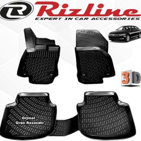 Rizline VW Passat B8 Sedan 2015 - 2020 Arası Siyah 4'lü Set 3D Havuzlu Paspas