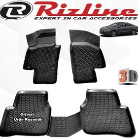 Rizline VW Passat CC 2008 - 2015 Arası Siyah 4 Parça Set 3D Havuzlu Paspas