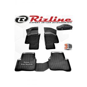 Rizline VW Passat CC 2008 - 2015 Arası Siyah 4 Parça Set 3D Havuzlu Paspas